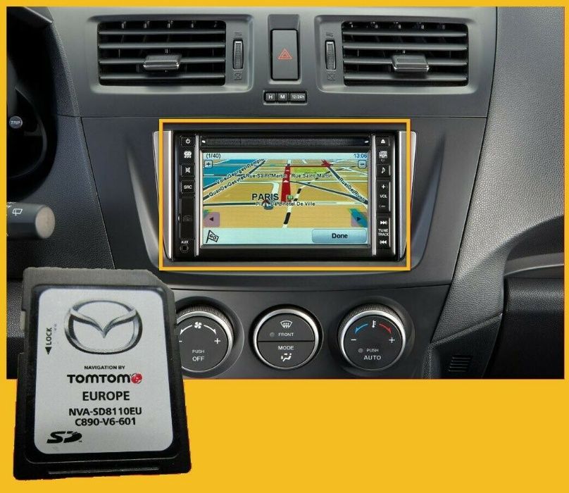 Ново 2022 AVN1 NVA-SD8110EU Mazda 2,3,5,6,MX-5 TomTom Sd Card Мазда Сд