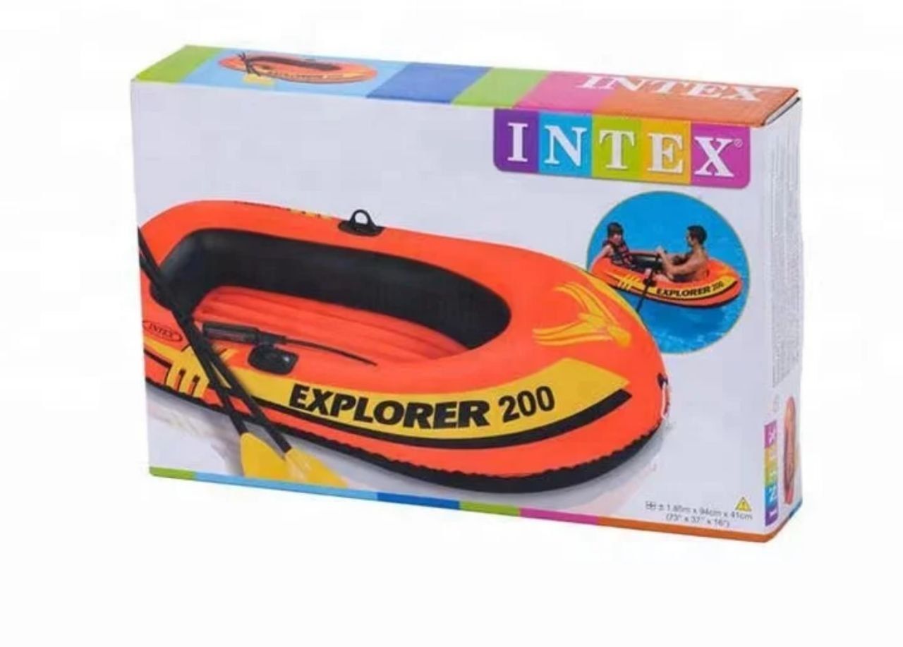 Аренда туристическая Надувная лодка Intex Explorer 200 (с вёслами и на