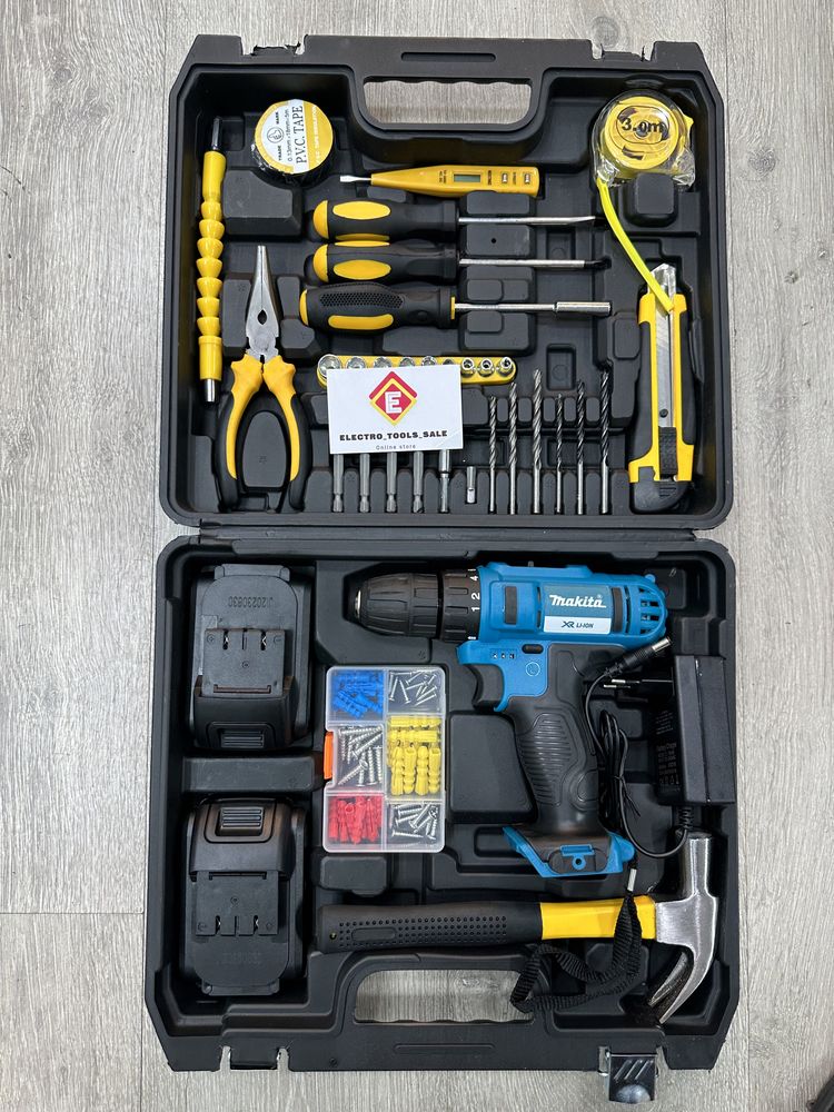 Ударный аккумуляторный шуруповерт  MAKITA BOSCH DEWALT 36 v с на бором