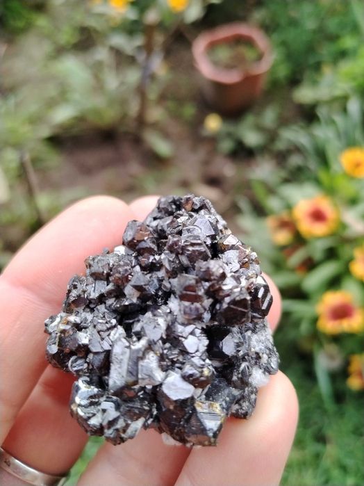 Сфалерит клеофан с кварц от Мадан