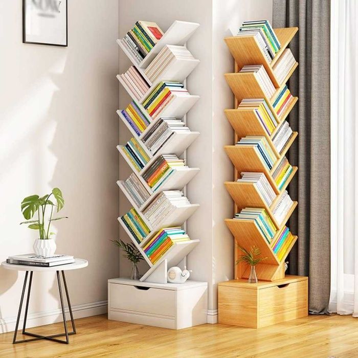 Книжная полка, напольный книжный шкаф в стиле ретро