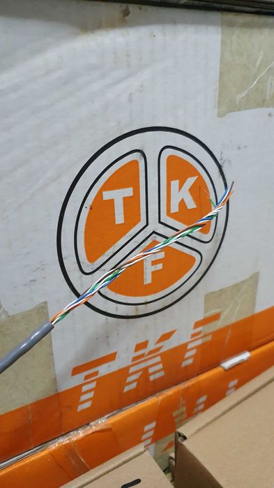 cablu UTP cat 5E brand TKF cupru integral nou cutie de 305m