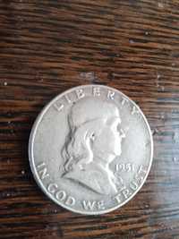 Half dollar - сребърен долар, 1951, Франклин