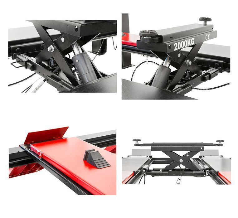 Elevator auto cu 4 coloane 4t 380v cu cric canal incorporat + ulei gra