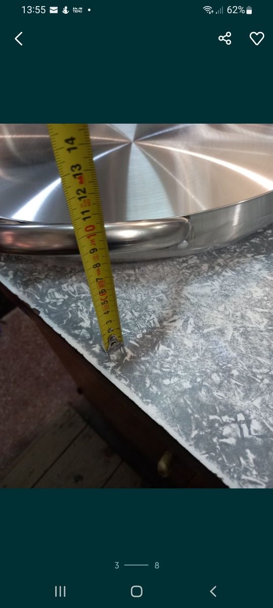 Tavă/ Grill inox alimentar fi 55 cm x 5,5 mm Promo 239 lei
