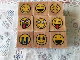 Stampile lemn Smiley Faces