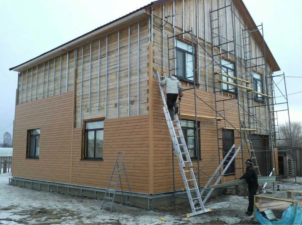 Фасадные работы отделка сайдинг кассеты термопанели утепление