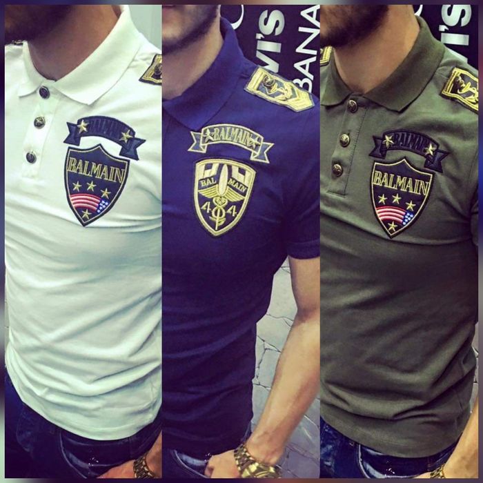 Tricouri Polo BALMAIN de armata cu epoleti grade militare soldati
