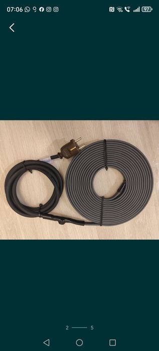 Cablu degivrare conducte cu stecher + cablu alimentare si termostat