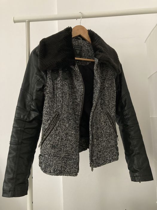Jacheta / Jacket (geaca) Guess piele si lana