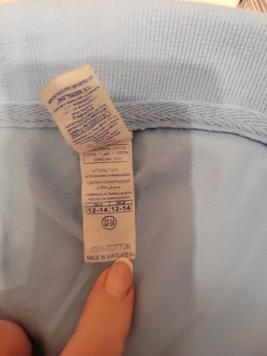 Bluza polo/copii, varsta 12-14 ani, albastru/ deschis.