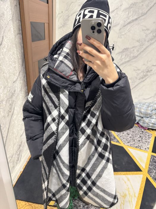 Зимний куртка с шарфом