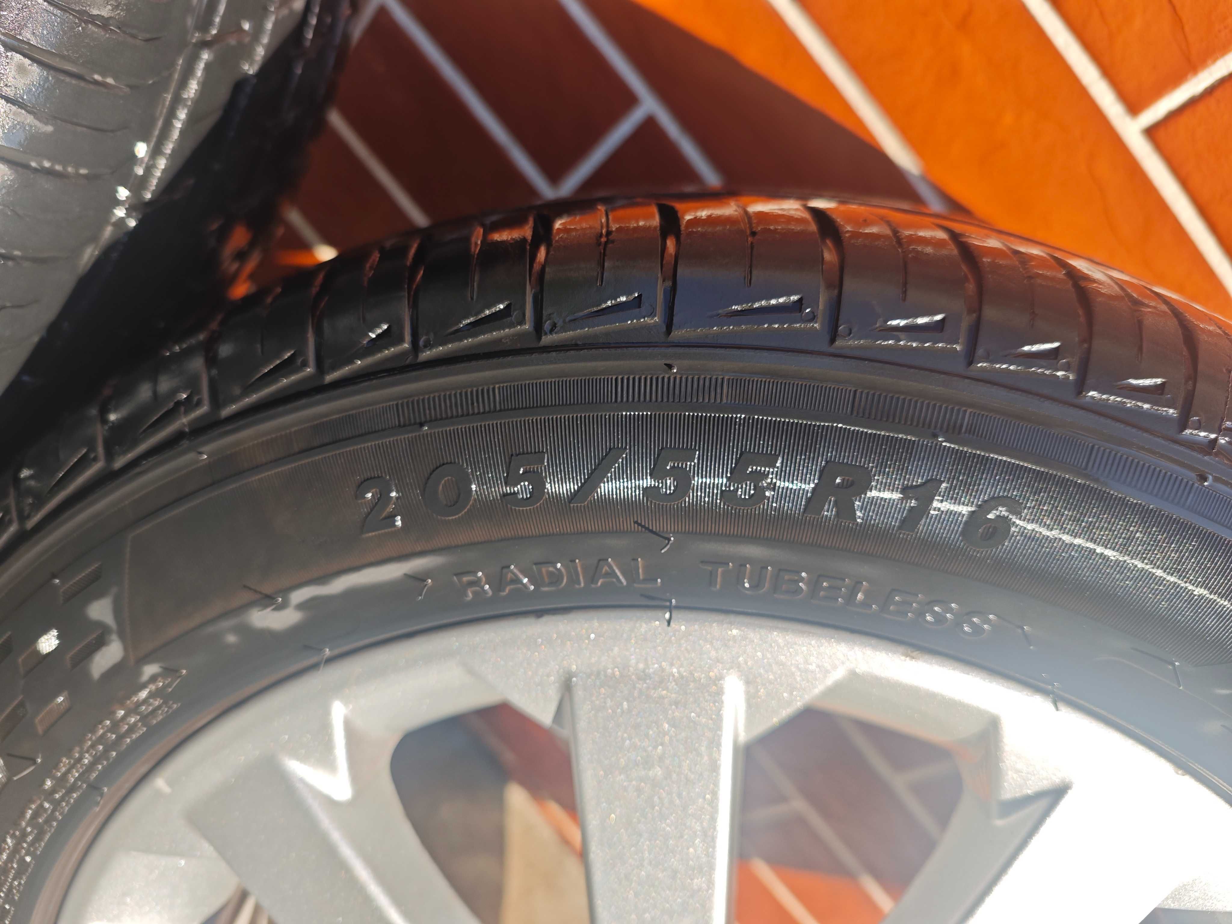 Jante originale Opel 5X110 cu anvelope bonus 240 km/h 91V