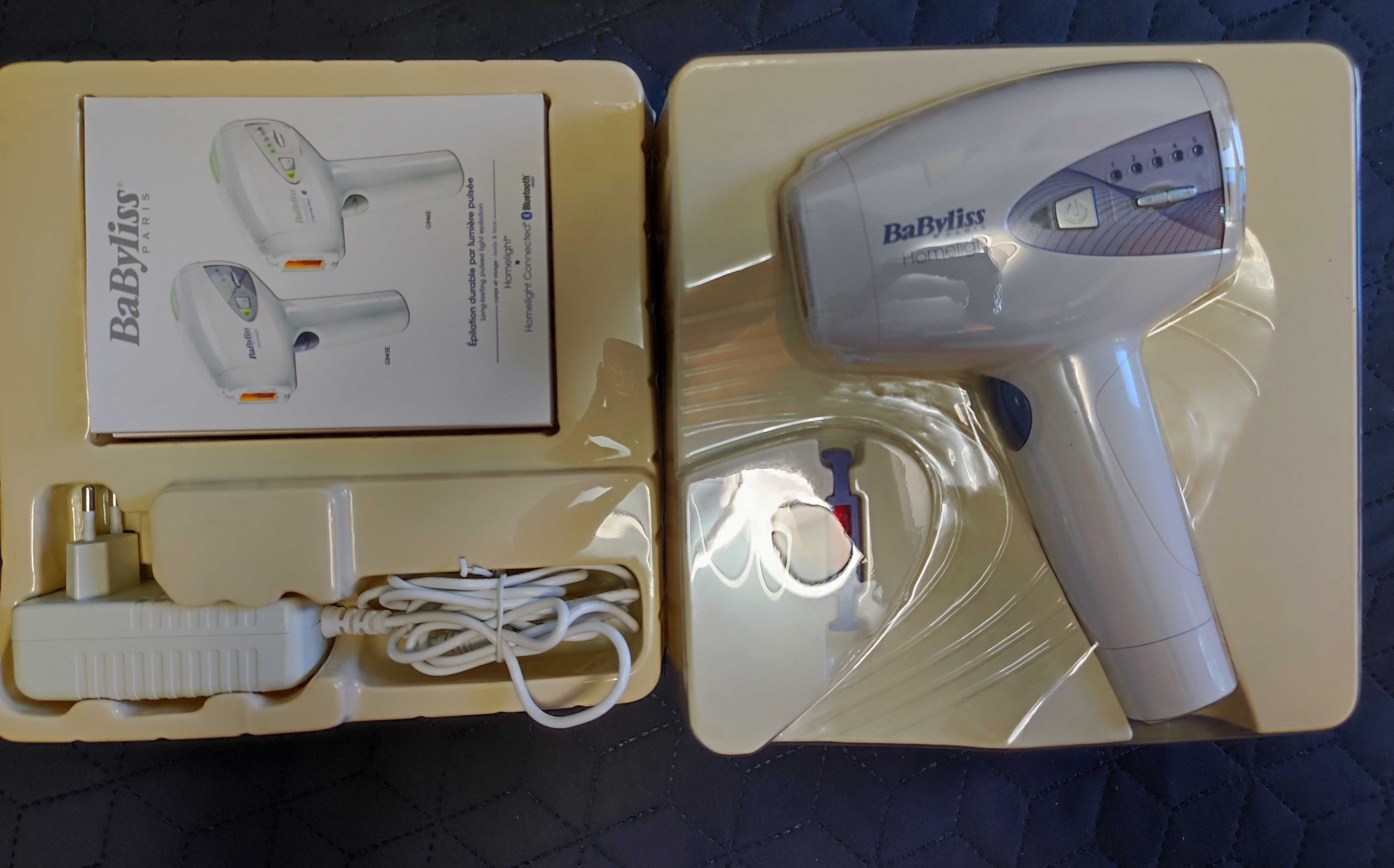 Epilator BaByliss IPL Homelight G945E, 200.00 impulsuri, 2 capete, Alb