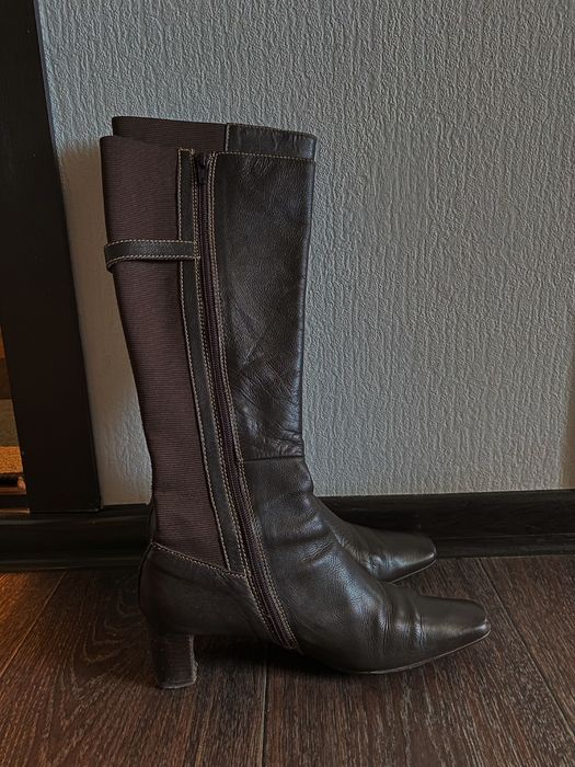 Итальянские кожаные сапоги, 38 р