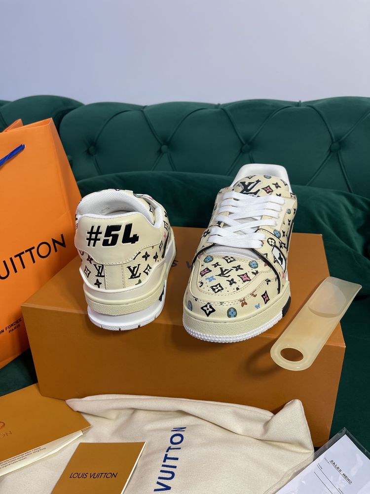 Adidasi Louis Vuitton piele naturala 100% Full Box colectie noua
