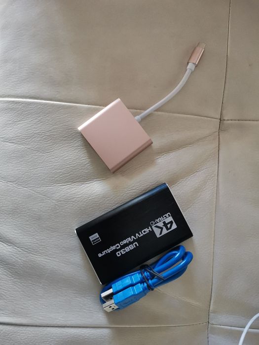 Placa de captura 4k + adaptor Tip C HDMI 3in1 Laptop MacBook etc