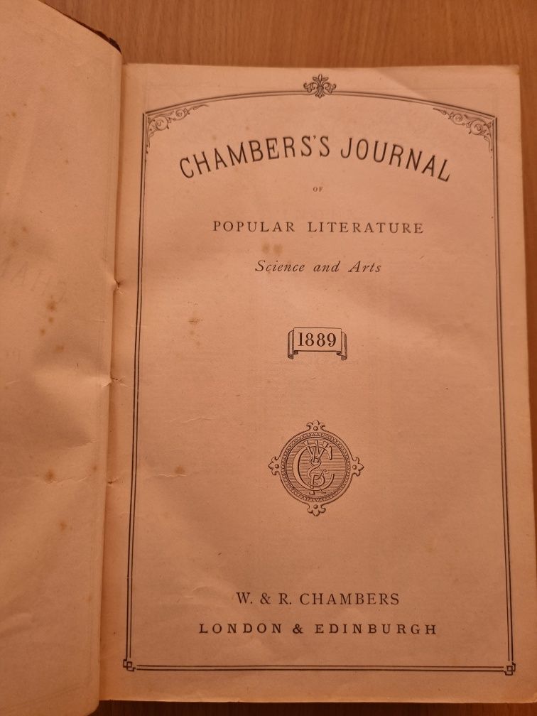 Enciclopedie Chambers Chambers's Journal Of Popular Literature (1889)