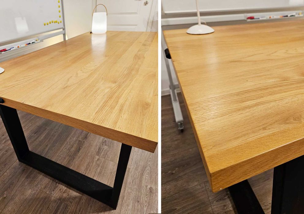 Masa dining / birou - lemn stejar - 90 x 180 cm