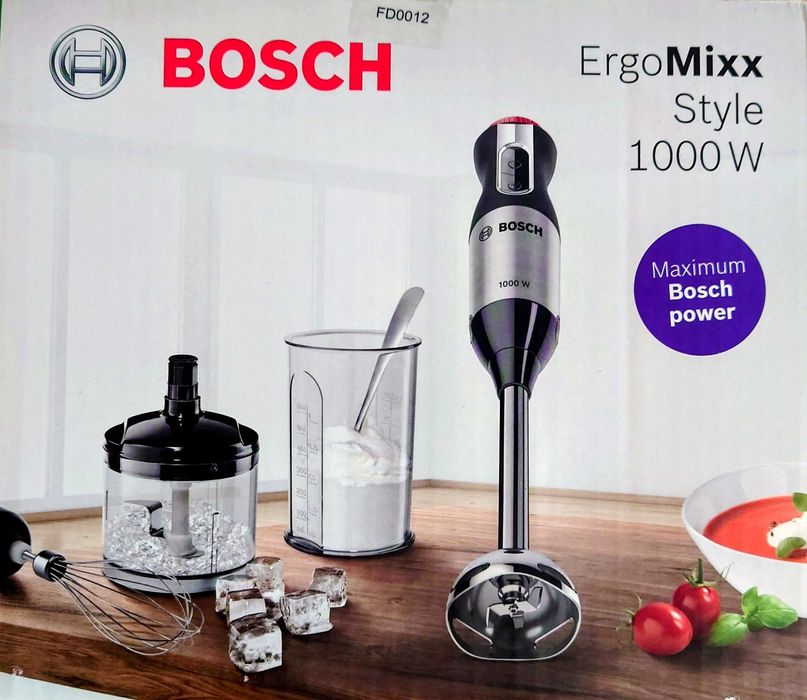 Пасатор BOSCH ErgoMixx Style 1000W MS64M6170 сет чопър, бъркалки, купа