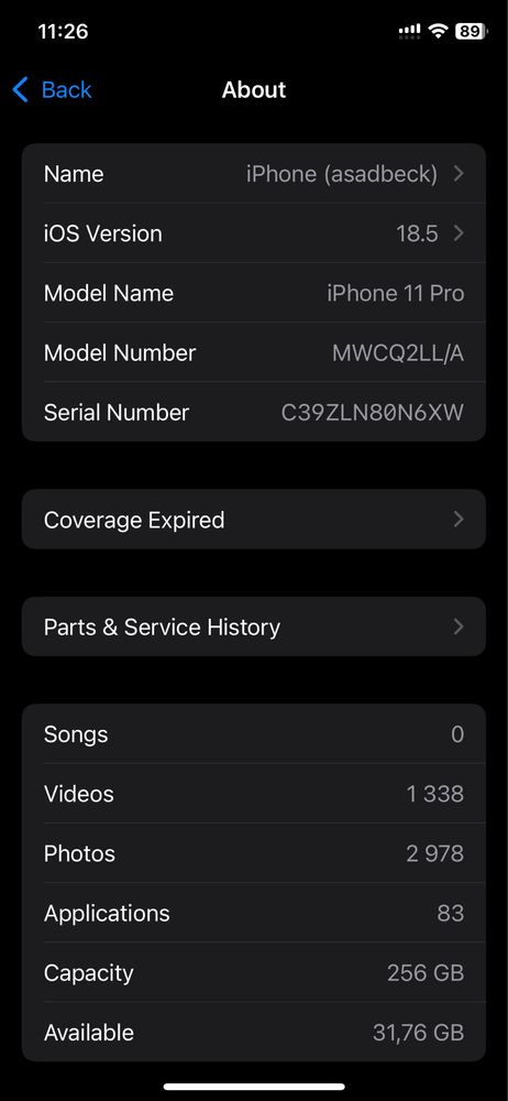 Iphone 11 pro 256GB