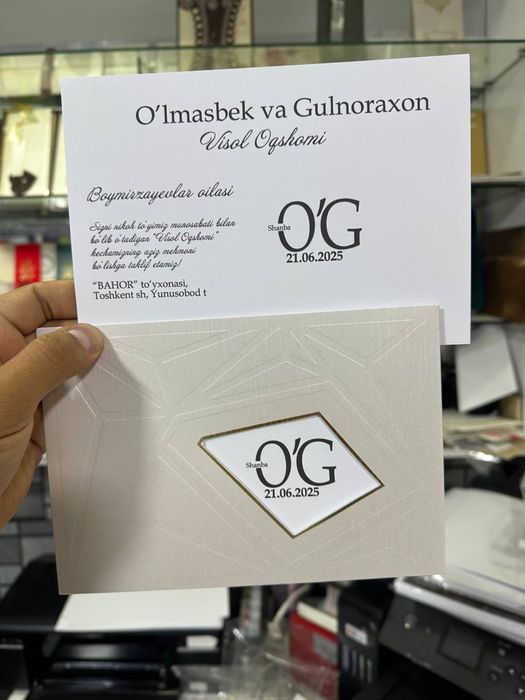 Zamonaviy taklifnomalar — arzon va sifatli!