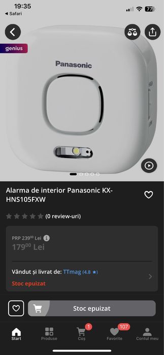 Smart home hub Panasonic monitorizare kit camera senzor