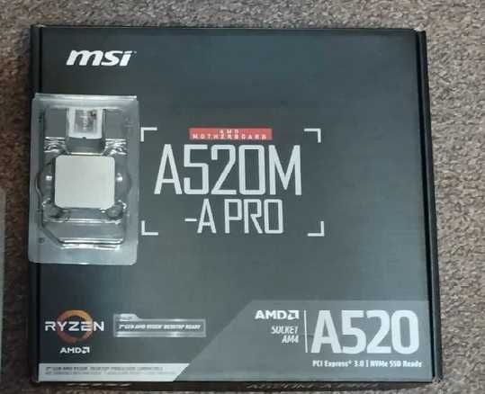 Kit AMD Cpu Ryzen 3600, 16Gb ram, MB MSI SIGILATA CU GARANTIE