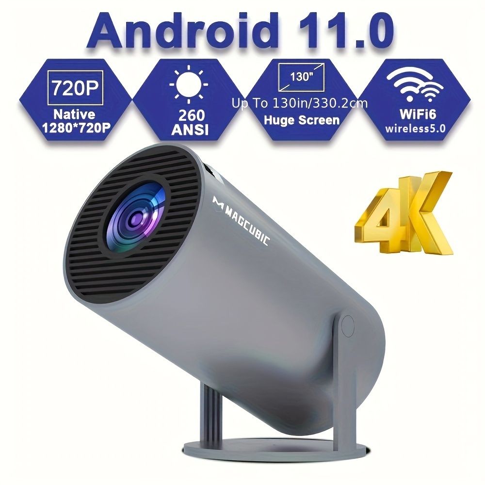 Топ Цена !WiFi6 Android Проектор 4К Magcubic HY300 Pro