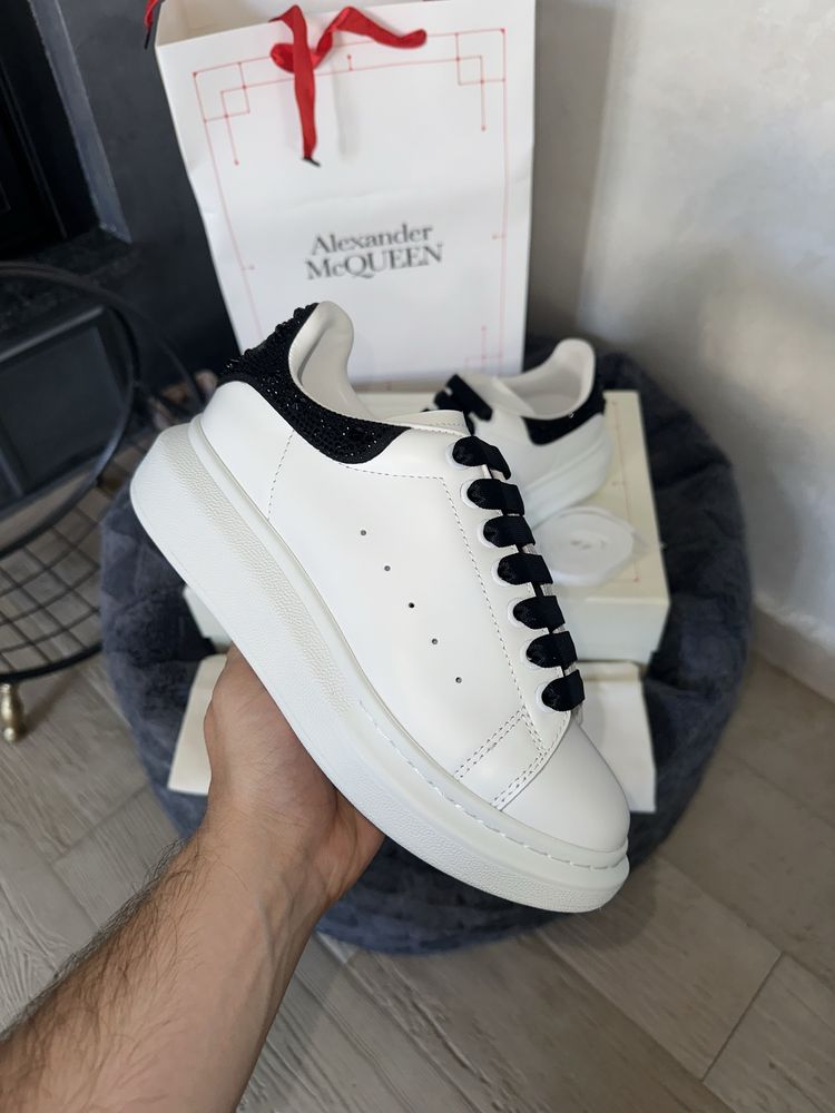 Alexander McQueen Oversized White Black Crystals