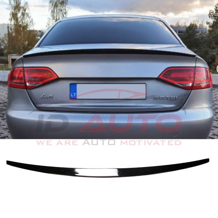Спойлер лип за багажник – Audi A4 B8 2008–2015, черен гланц тунинг