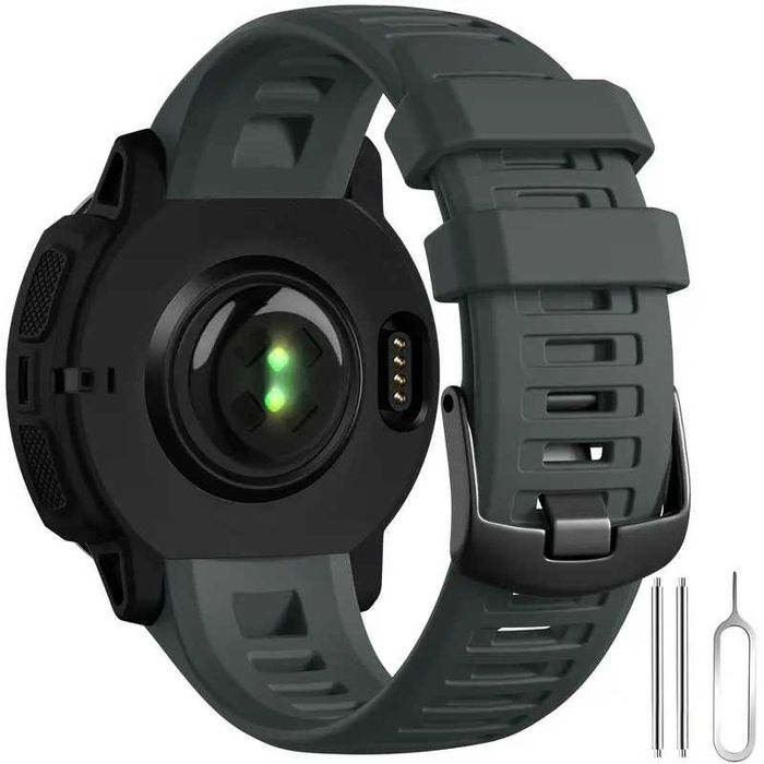 Каишка за Garmin Instinct 2 - Тъмно сива