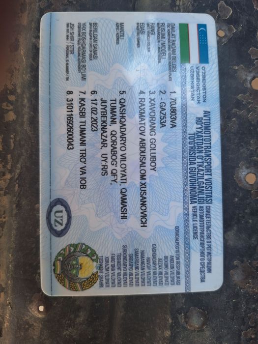 Benzovoz sotladi Hamma zur holati yaxshi