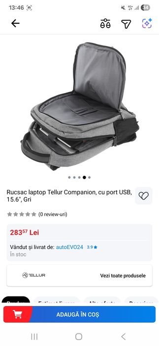 Rucsac ghiozdan bagaj de mana de laptop Tellur
