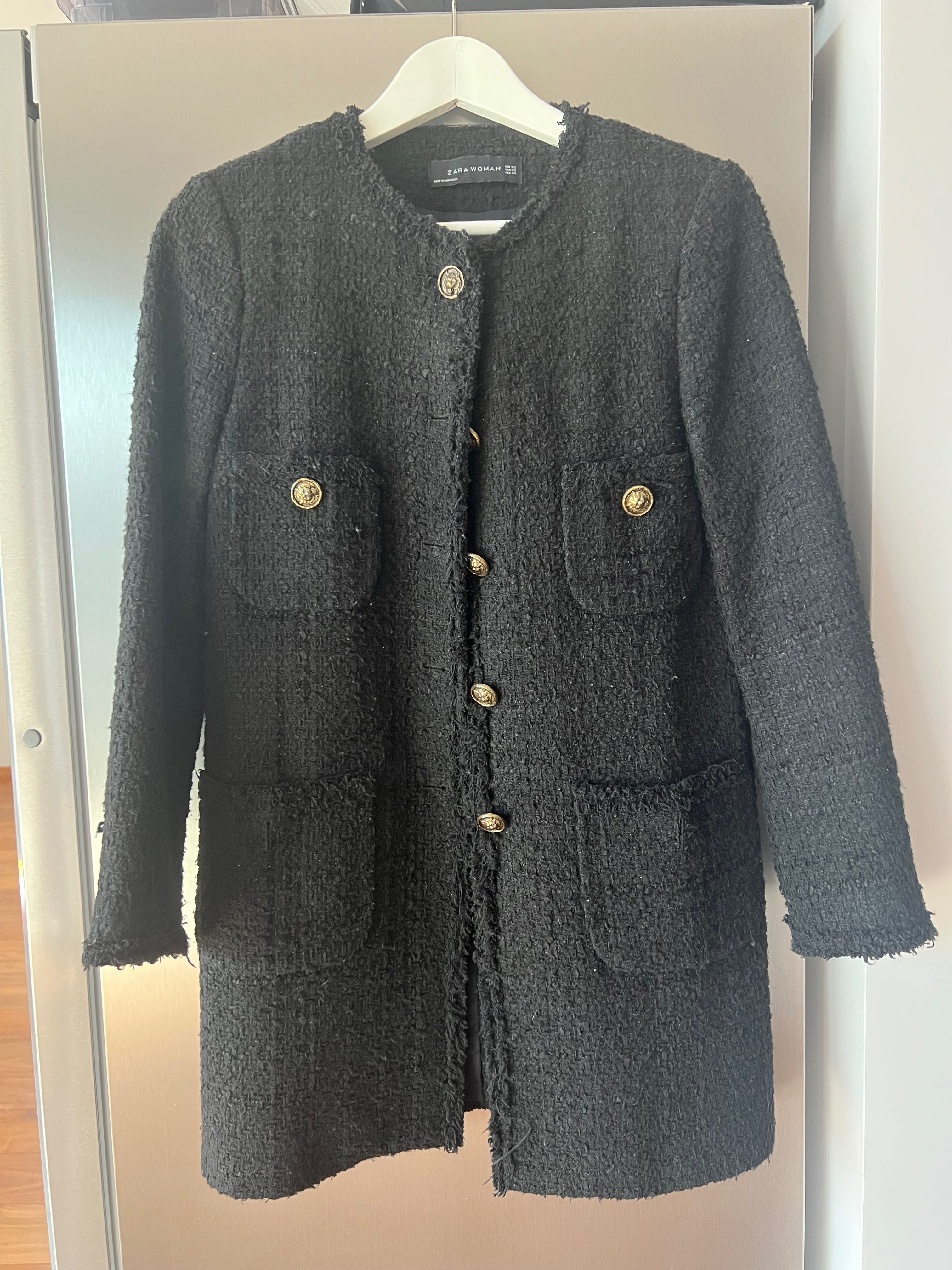 Зара черно сако tweed