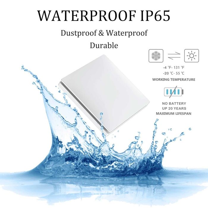 Комплект кинетичен превключвател и RF приемник за осветление