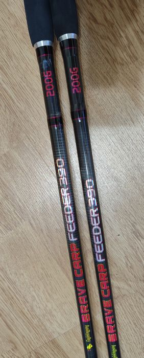 Set 2 Lansete Feeder Carbon 3,90m+2 Mulinete+Senzori,Husa,Suporti