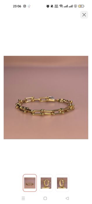 Золотой браслет производства Италия