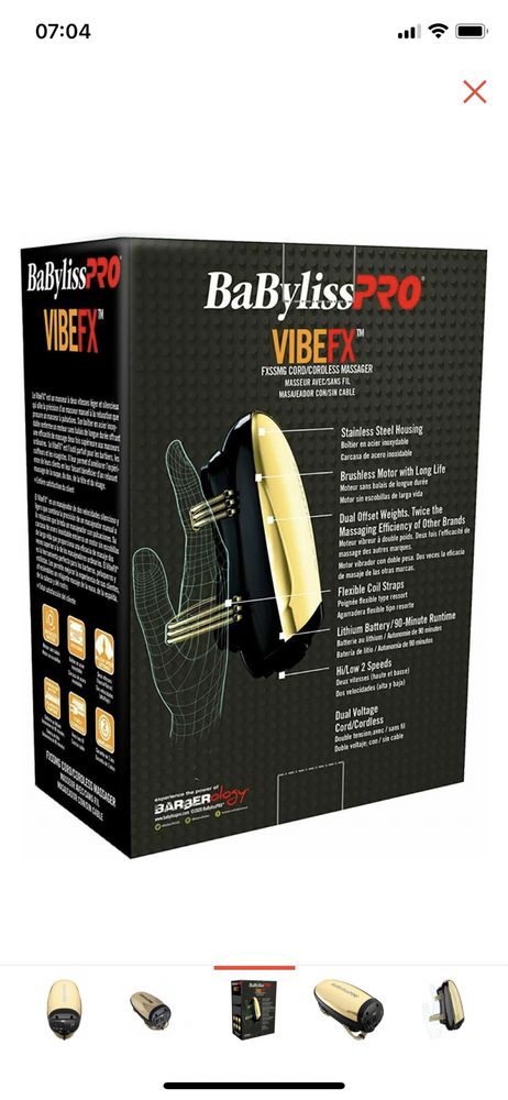 Массажер BaByliss Pro VIBEFX ручной вибрационный