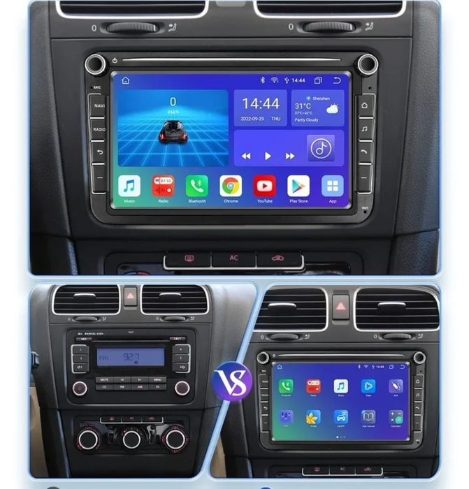 Navigație auto 9” CarPlay & Android Auto, 2GB RAM, 32GB memorie, Nouă!