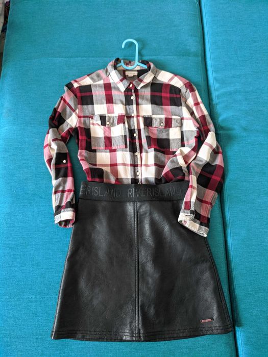 Set River Island fusta si camasa, 11-12 ani