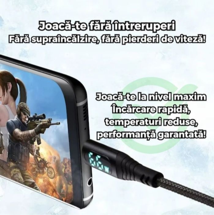 Cablu Date si Incarcare Rapida 66W,display fastcharge