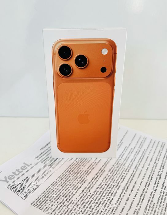 НОВ! iPhone 17 Pro 256GB Cosmic Orange ГАРАНЦИЯ 36 Месеца!