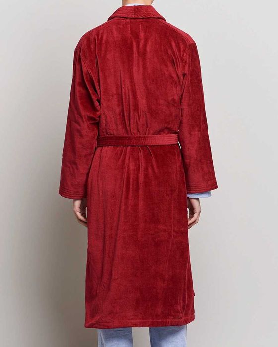 Мужской Халат класса Люкс DEREK ROSE Triton 10 Terry Cotton Wine