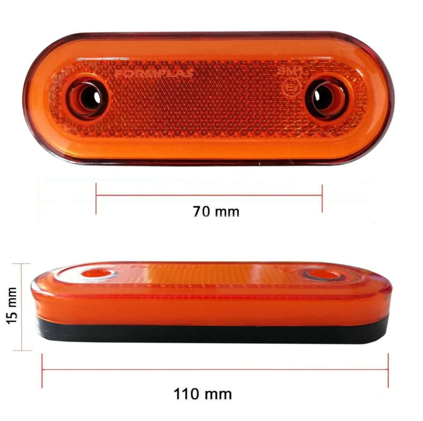 1 бр. Oвални  ЛЕД LED неон габарити с 20 диода 12-24V , 3 цвята