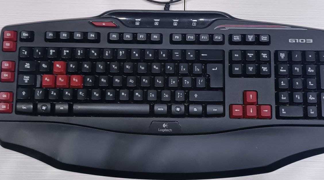 Клавиатура Logitech g103 мембранная