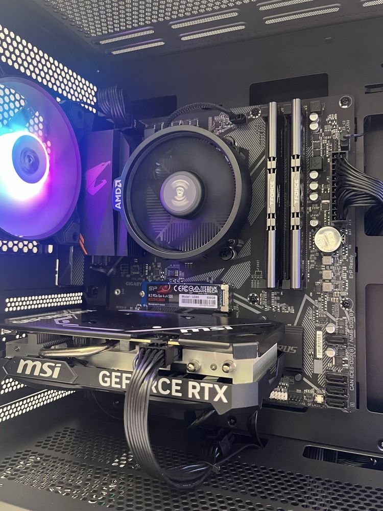 Геймърски компютър AMD Ryzen 5 5500, RTX 4060 Ti 16GB, 16GB ram