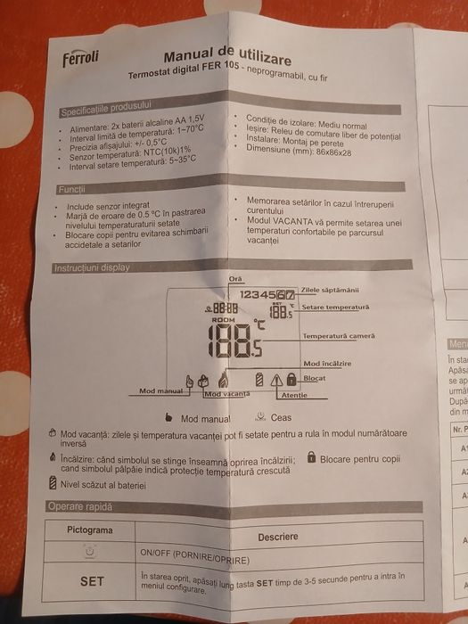 Termostat Ferroli