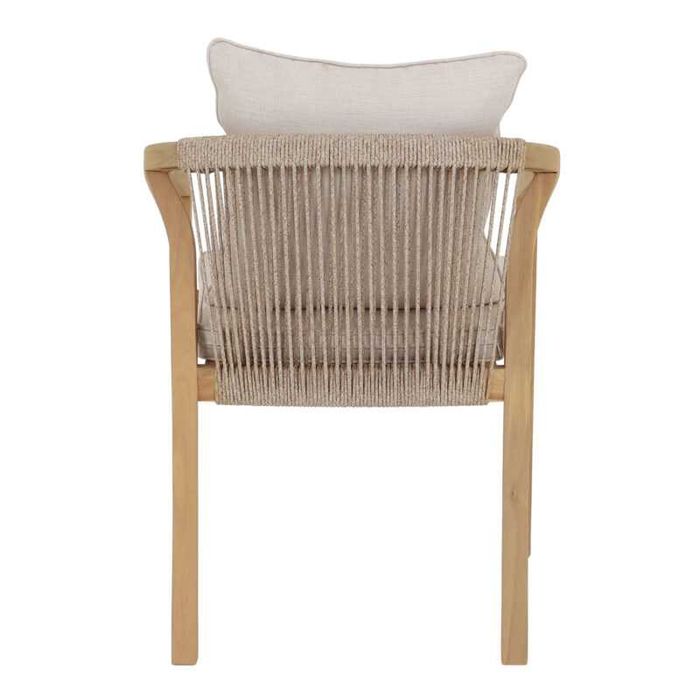 Трапезен стол, CONTREL, Сив, Бежов, Текстил, 61х58х75см.