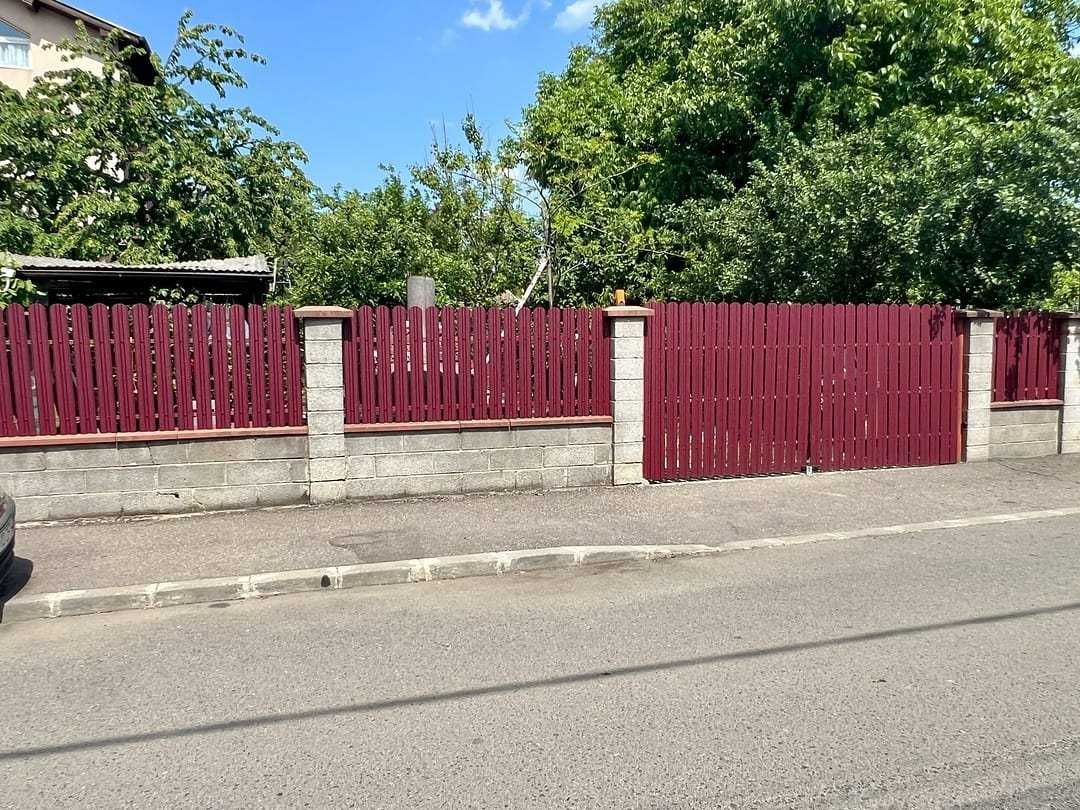 Garduri de diferite modele (panou jaluzele, sipca metalica, tabla BCA)